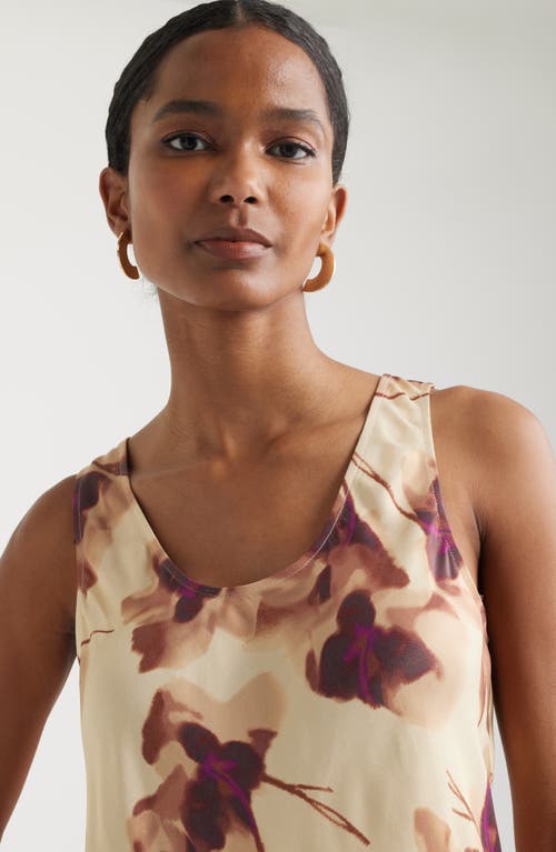 Nordstrom Satin Scoop Neck Tank In Neutral