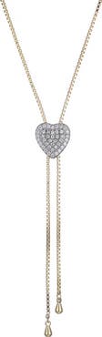Adornia Cubic Zirconia Heart Bolo Necklace