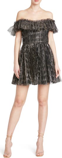 ML Monique Lhuillier Off-The-Shoulder Minidress main image 1