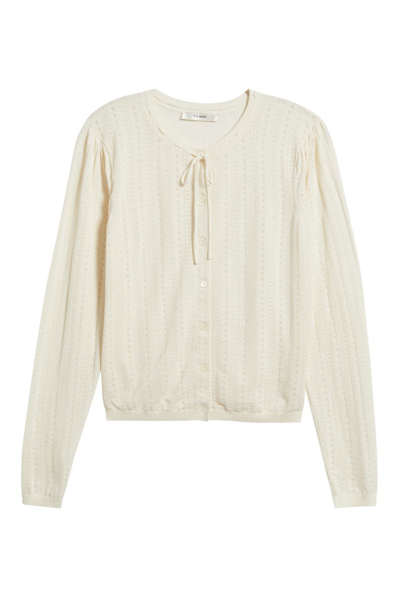 Cotton & Modal Pointelle Cardigan, Alternate, color, CREAM
