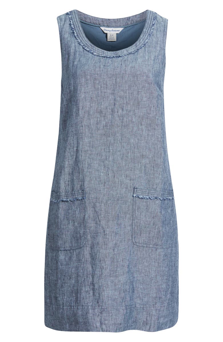 Tommy Bahama Two Palms Patch Pocket Linen Shift, Alternate, color, Coastline