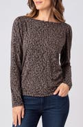 Liverpool Los Angeles Print Knit Boat Neck Top