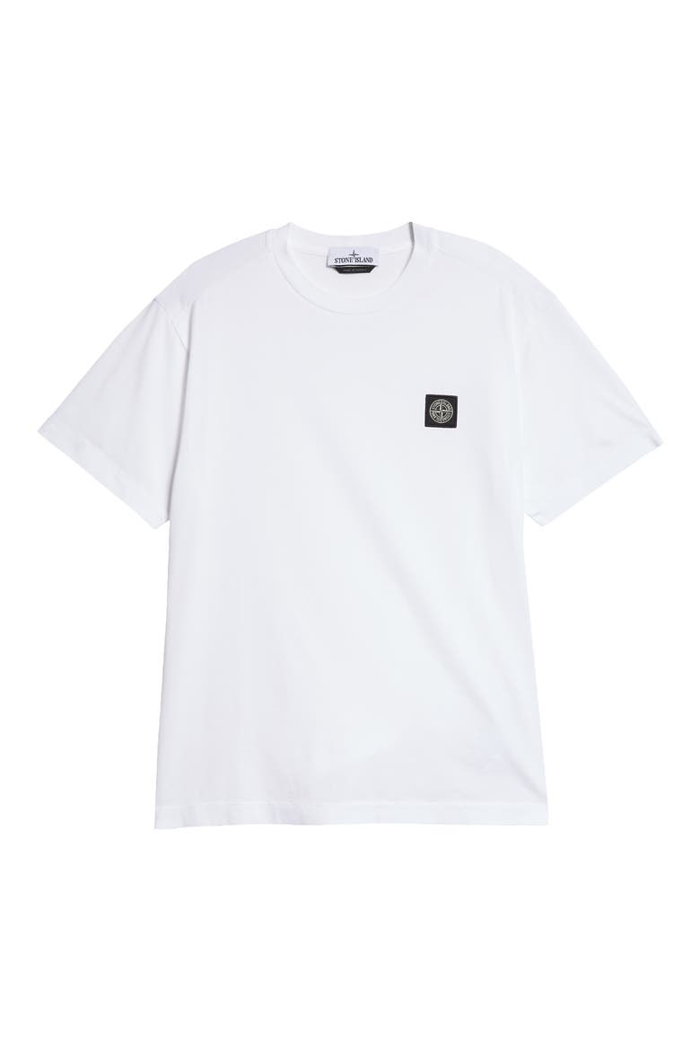 Logo Patch Cotton T-Shirt, Alternate, color, WHITE