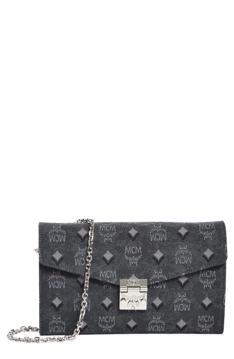 MCM Aren Crossbody Bag, Main, color, Dark Grey