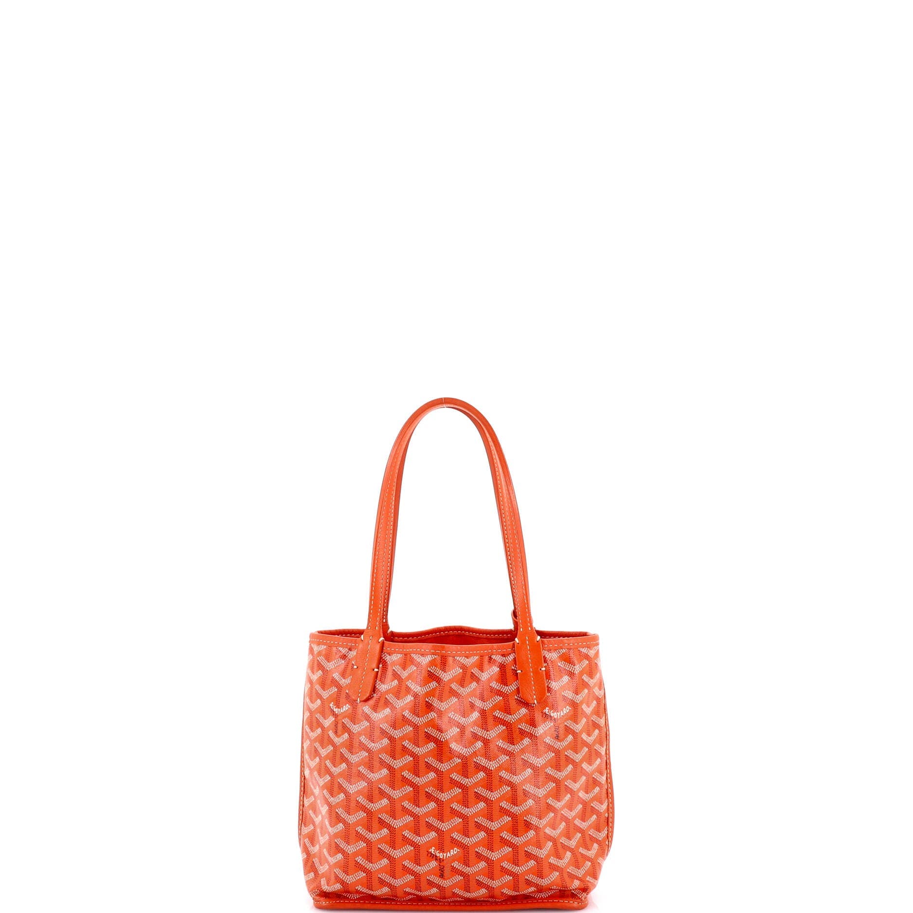 Pre-Owned Goyard Anjou Reversible Tote Coated Canvas Mini, Alternate, color, Orange