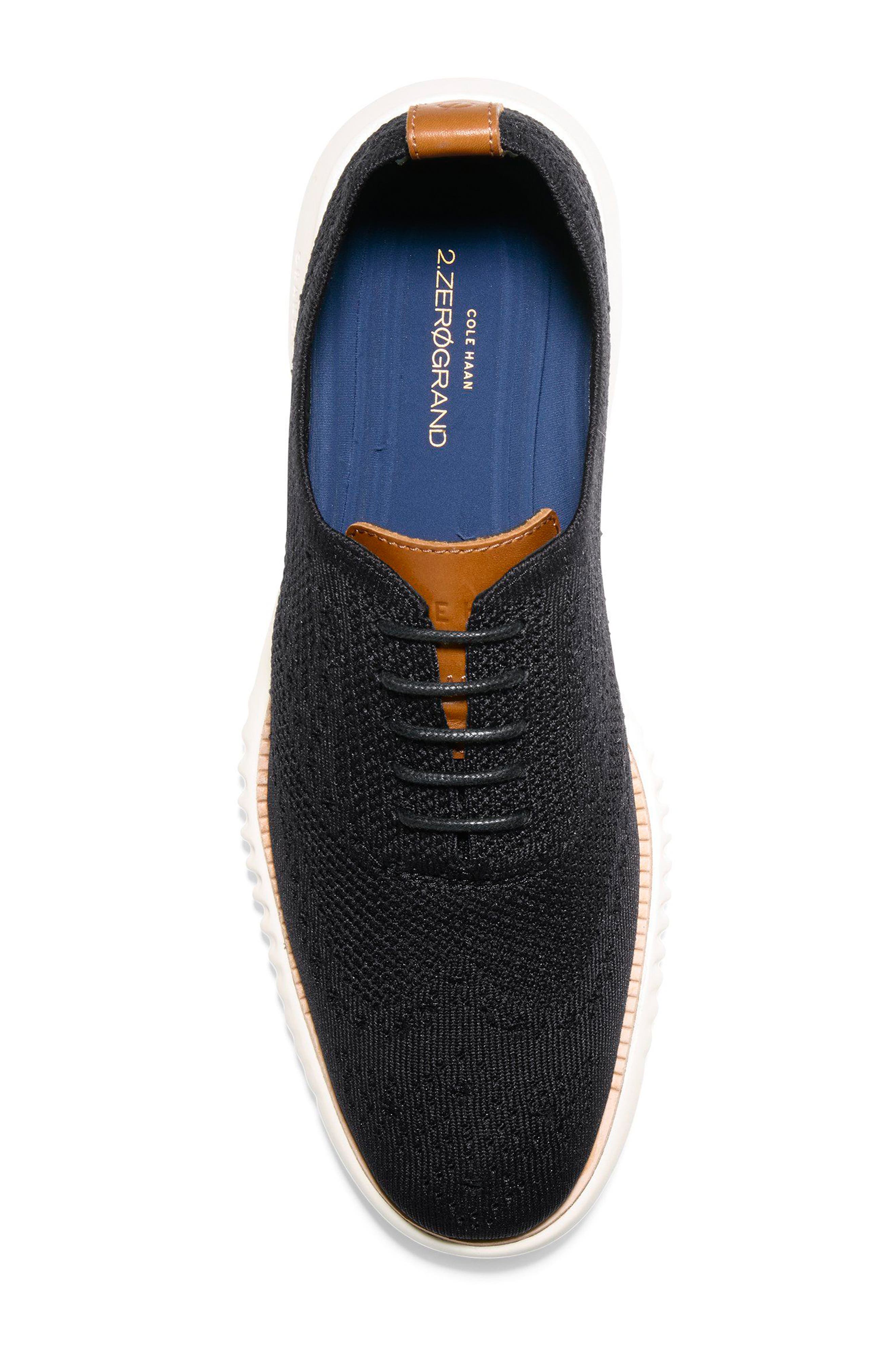 Cole Haan 2.ZeroGrand Stitchlite Water Resistant Wingtip, Alternate, color, Black/Ivor