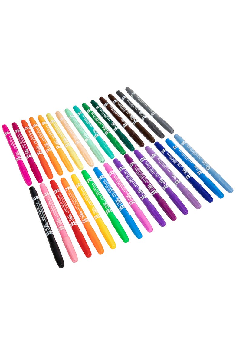 Art Of Fun Fine Tip Markers 30 Pack, Washable, Kids & Adults, Alternate, color, Multicolored