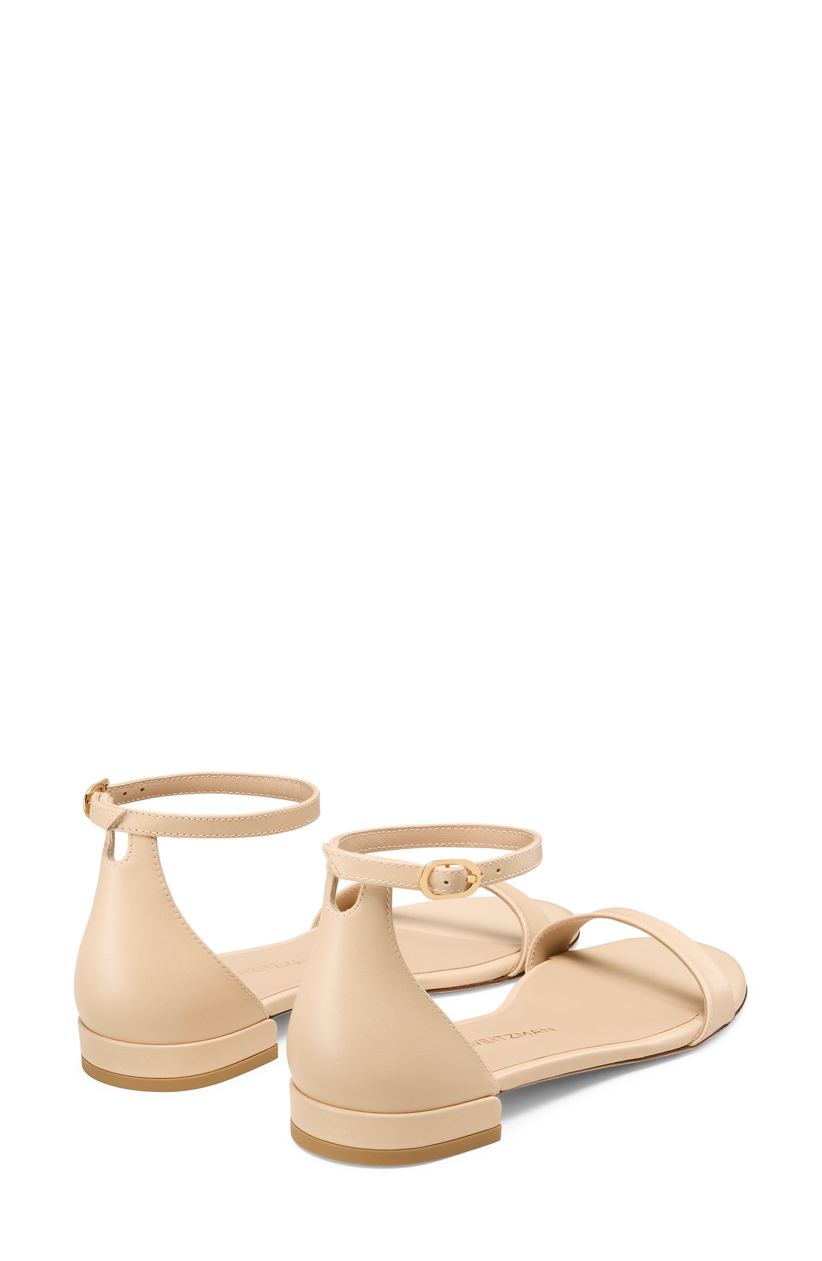 Nudist Flat Ankle Strap Sandal, Alternate, color, BARELY BEIGE