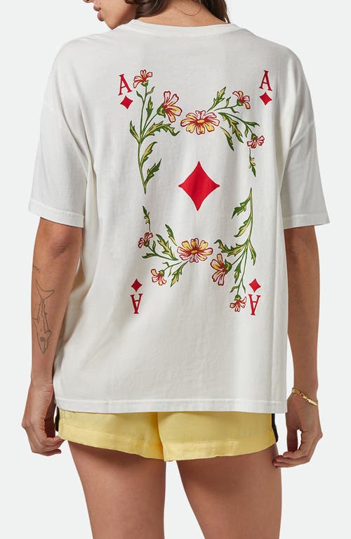 Brixton Botanical Ace Cotton Graphic T-shirt In White