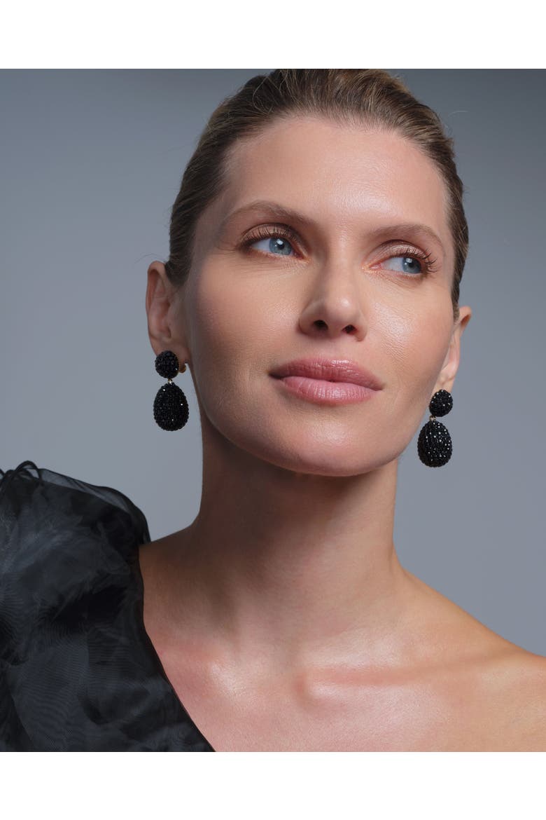 Clio Earrings, Alternate, color, Black Dusk