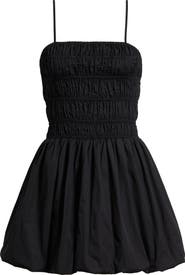 Open Edit Shirred Minidress