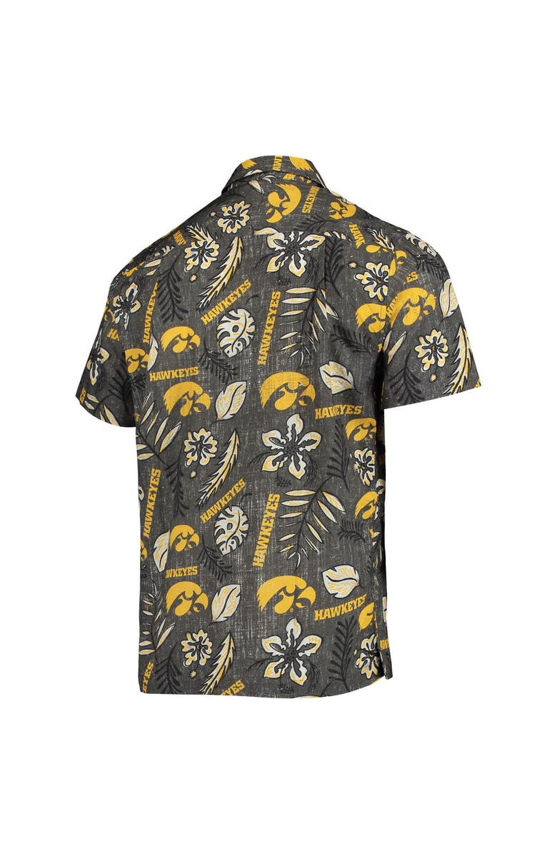 Wes & Willy Men's Wes & Willy Black Iowa Hawkeyes Vintage Floral Button-Up Shirt, Alternate, color, 