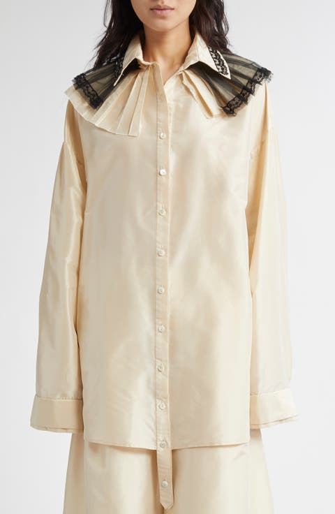 トップス theredthread S motif tulle tops THEREDTHREAD】S motif tulle tops