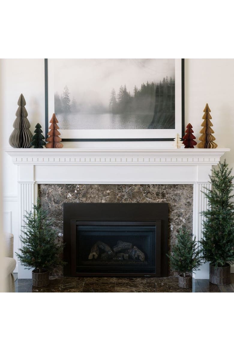 Assorted Paper Trees, Alternate, color, holiday colors