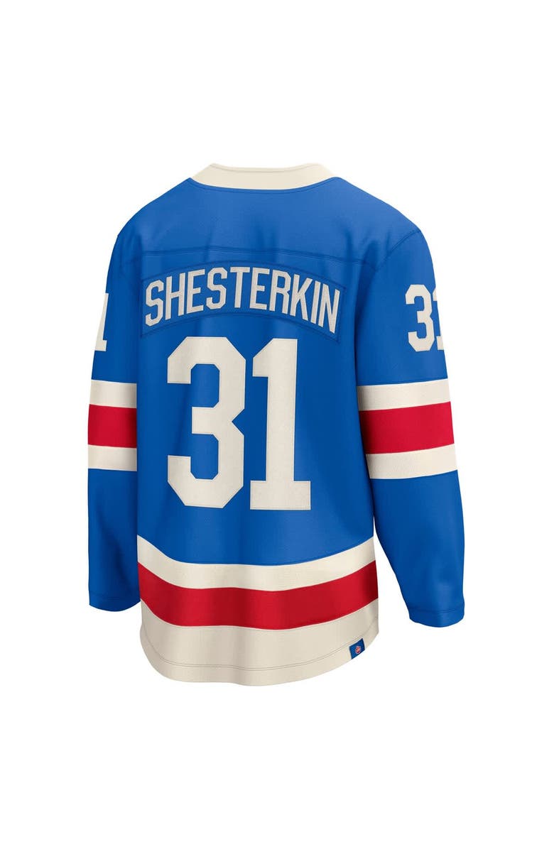FANATICS Men's Fanatics Igor Shesterkin Blue New York Rangers Centennial Breakaway Jersey, Alternate, color, 