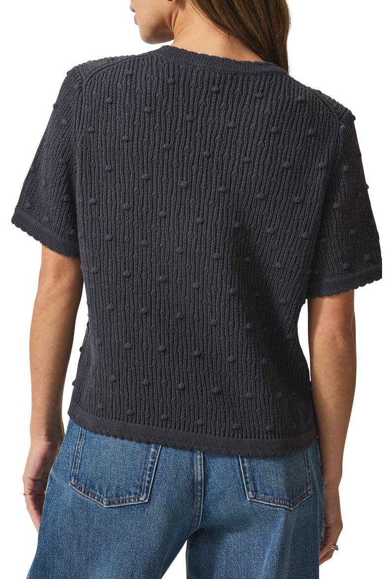 Eliza Short Sleeve Sweater, Alternate, color, LEAD