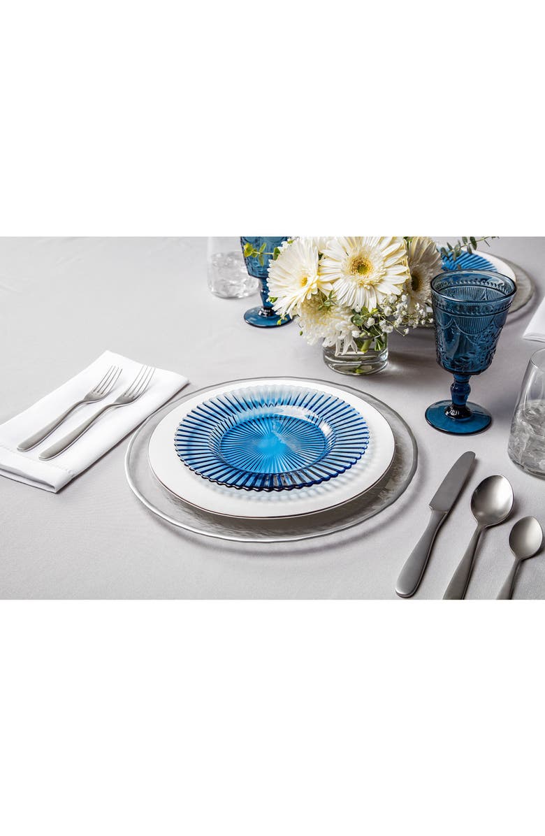 Fortessa Debutante Set of 6 Goblet Glasses, Alternate, color, Blue