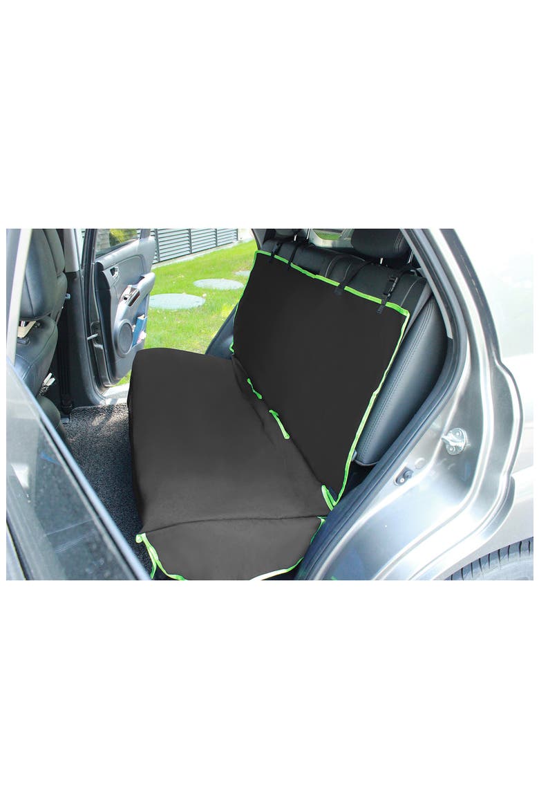 Pet Life ® Open Road Full Back Seat Safety Child Pet Cat Dog Car Seat Carseat Cover Protector, Alternate, color, BLACK