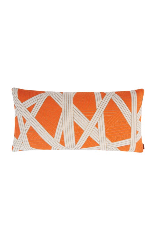 Missoni Home Nastri 30x60 Cm Cushion With Stitching In Orange