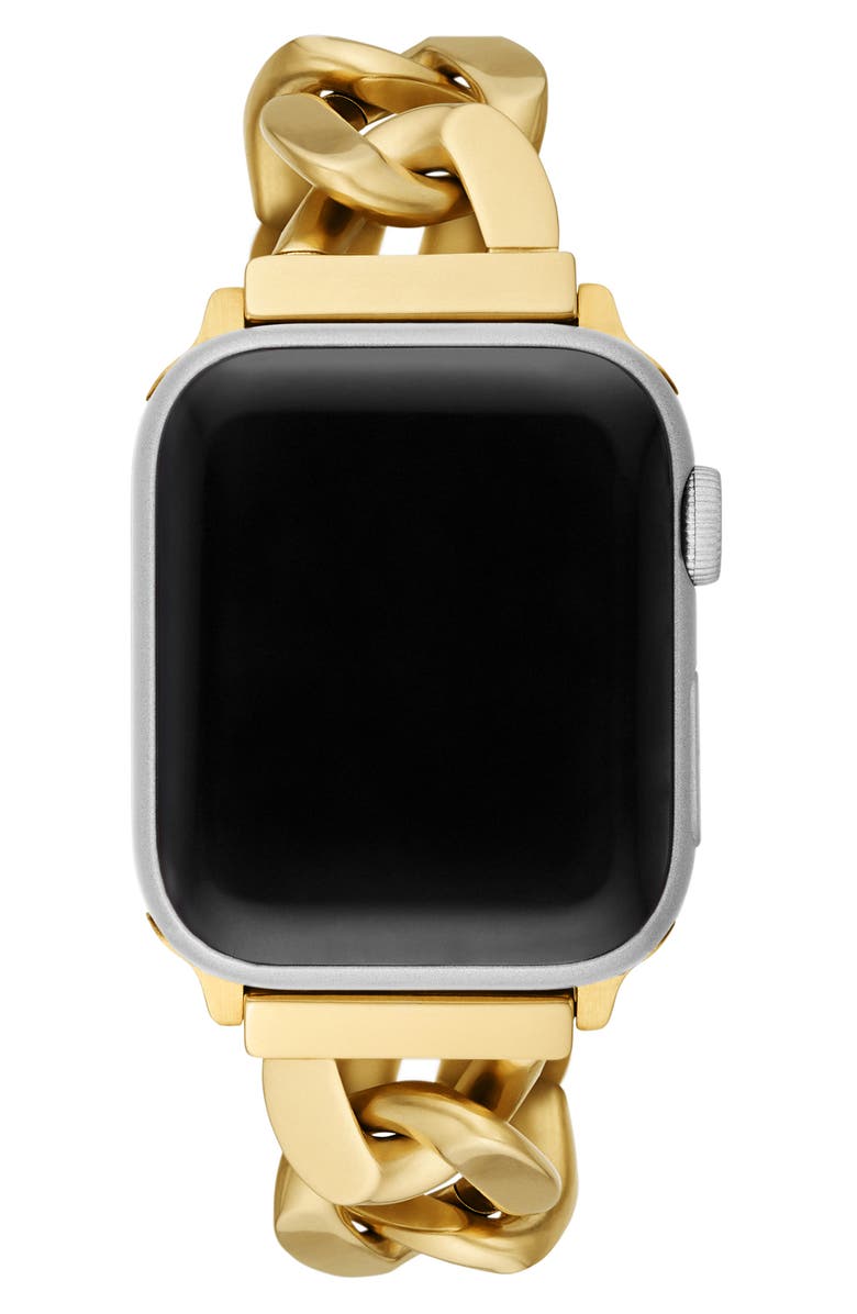 Tory Burch The Curb Link 20mm Apple Watch<sup>®</sup> Bracelet Watchband, Alternate, color,