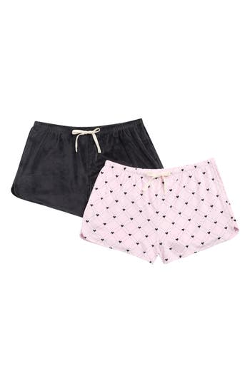 Yogalicious 2-pack Pajama Shorts In Cupid Argyle