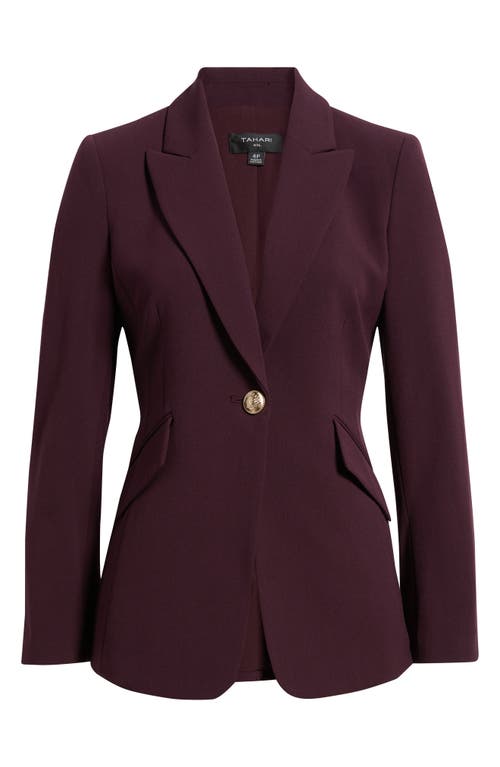 Tahari Asl One-button Jacket In Purple