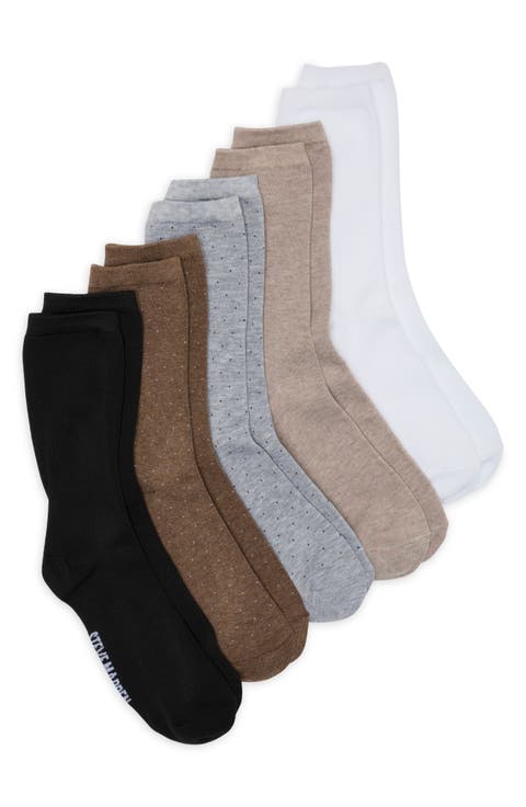 5-Pack Assorted Pin Dot Ankle Socks