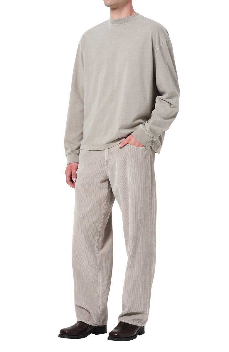 AGOLDE Asha Long Sleeve Cotton T-Shirt, Alternate, color, Wicker Medium Dark Grey