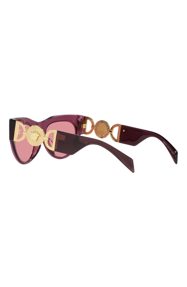 Versace 56mm Cat Eye Sunglasses, Alternate, color, Pink