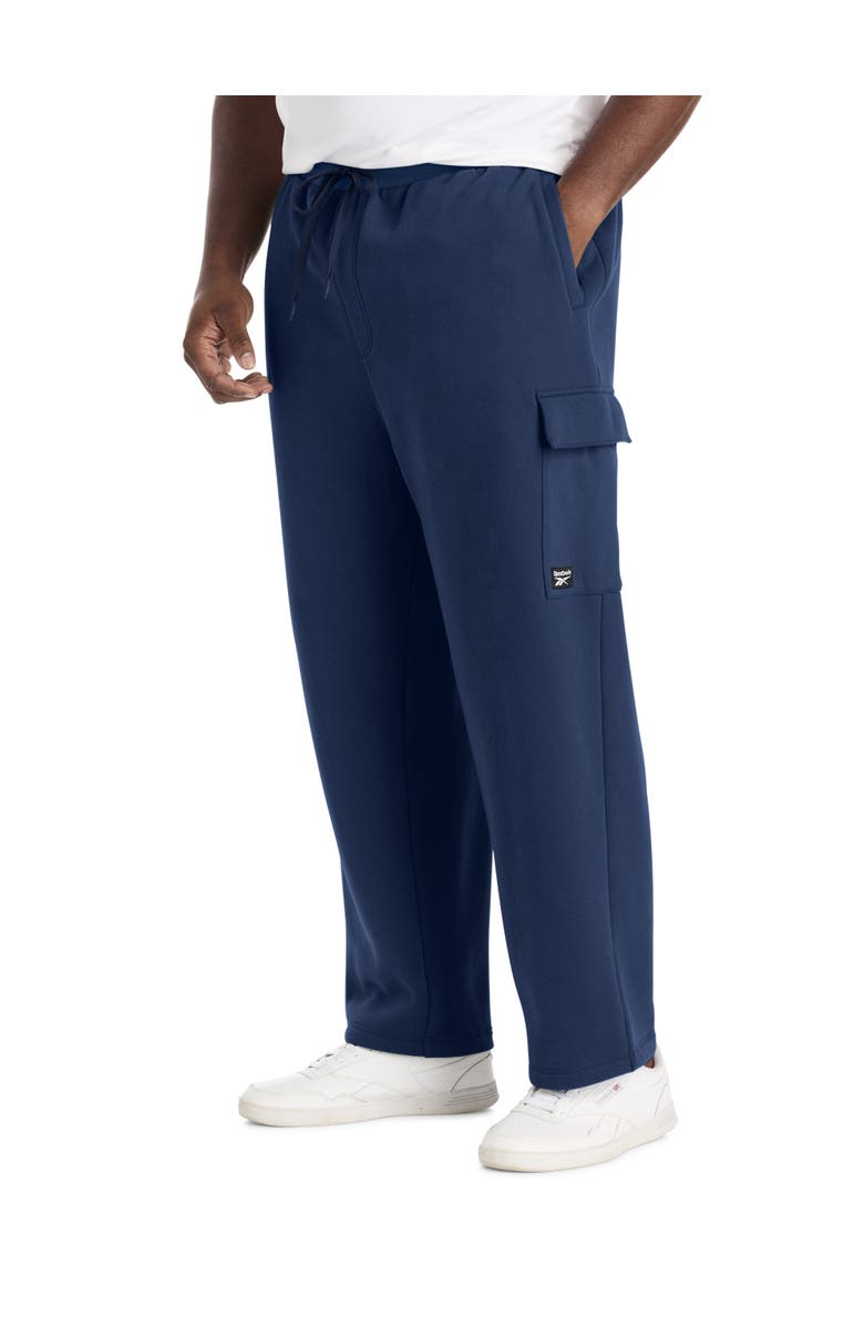 Reebok Big & Tall Performance Supersoft Cargo Sweatpants, Main, color, Collegiate Navy