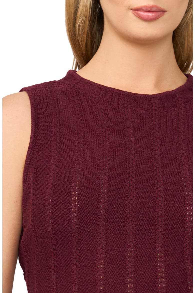 Sleeveless Peplum Top, Alternate, color, WINTERBERRY