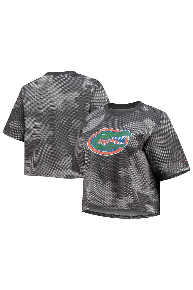 Women's Columbia Gray/Black Florida Gators Park Camo Boxy T-Shirt, Main, color, Gray
