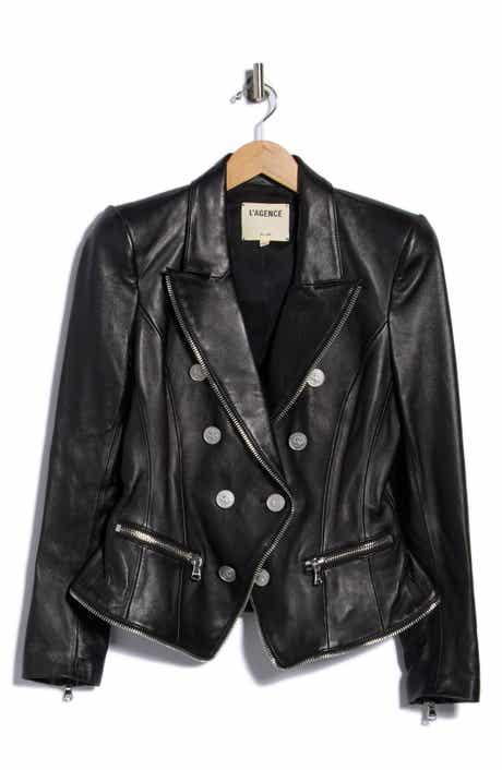 Ottilie Zip Leather Blazer