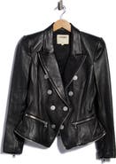 L'AGENCE Ottilie Zip Leather Blazer
