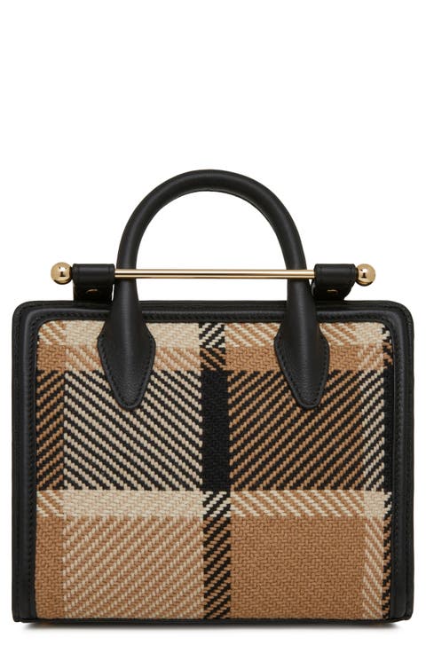 Mini Tartan Top Handle Tote