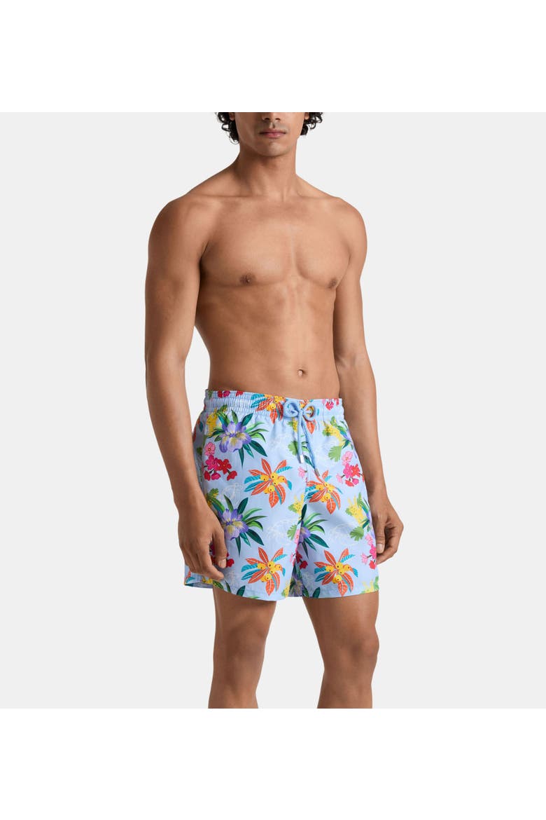 Swim Trunks, Main, color, Blue Floral