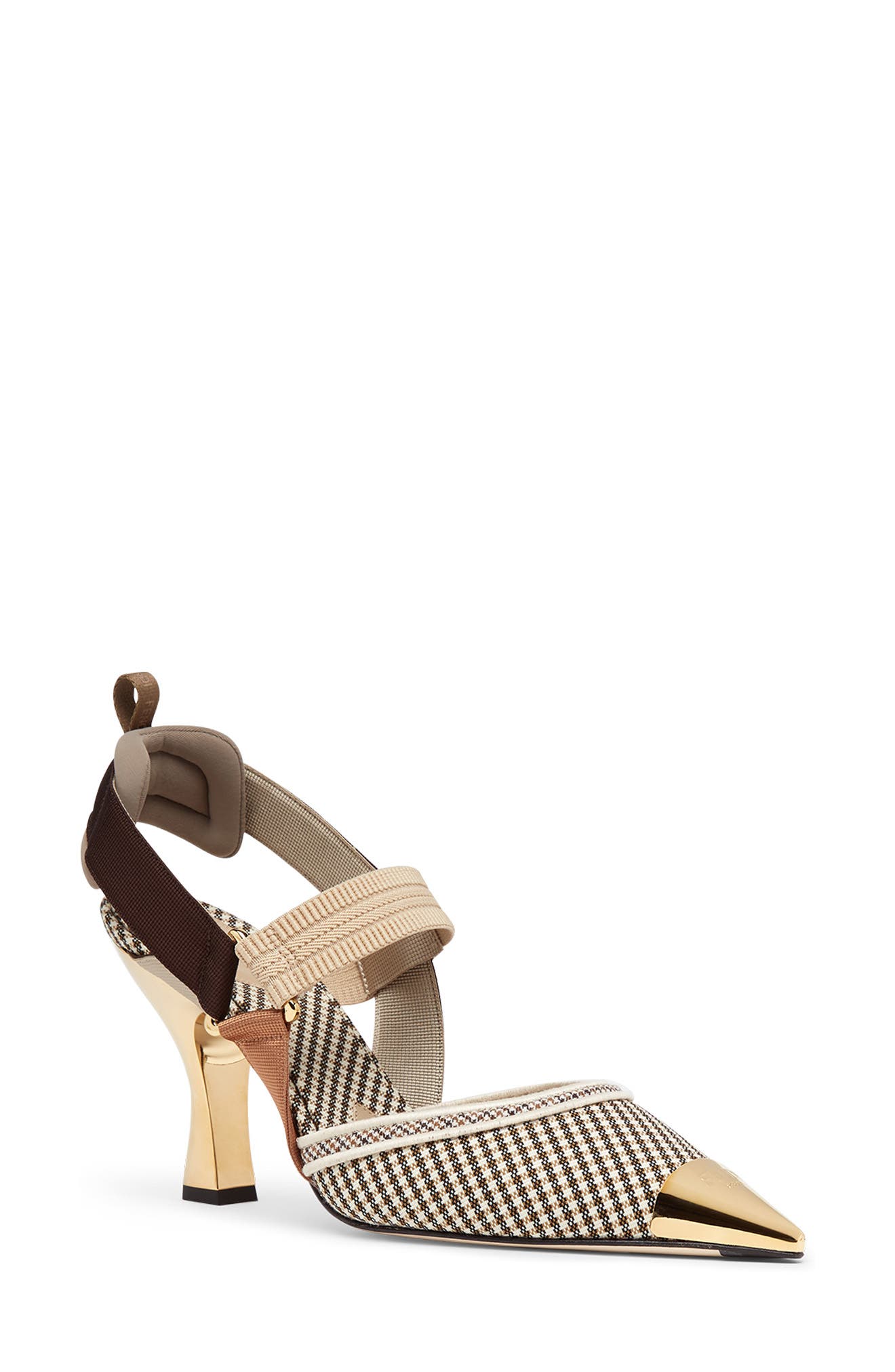 Fendi Colibri Pointed Toe Slingback Pump, Main, color, 