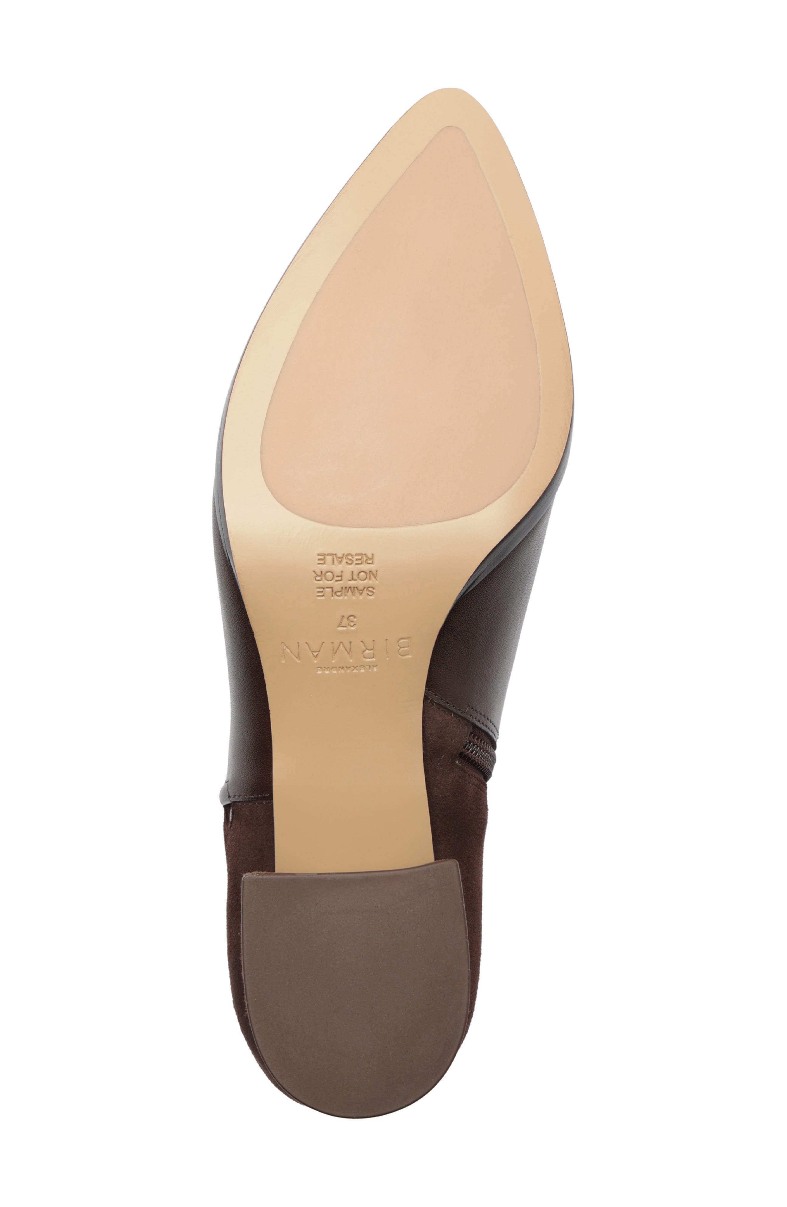 Jesse Leather Ankle Bootie, Alternate, color, DARK BROWN