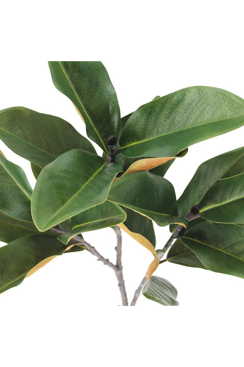 36 inch Faux Green Magnolia Leaf Stem, Alternate, color, Green
