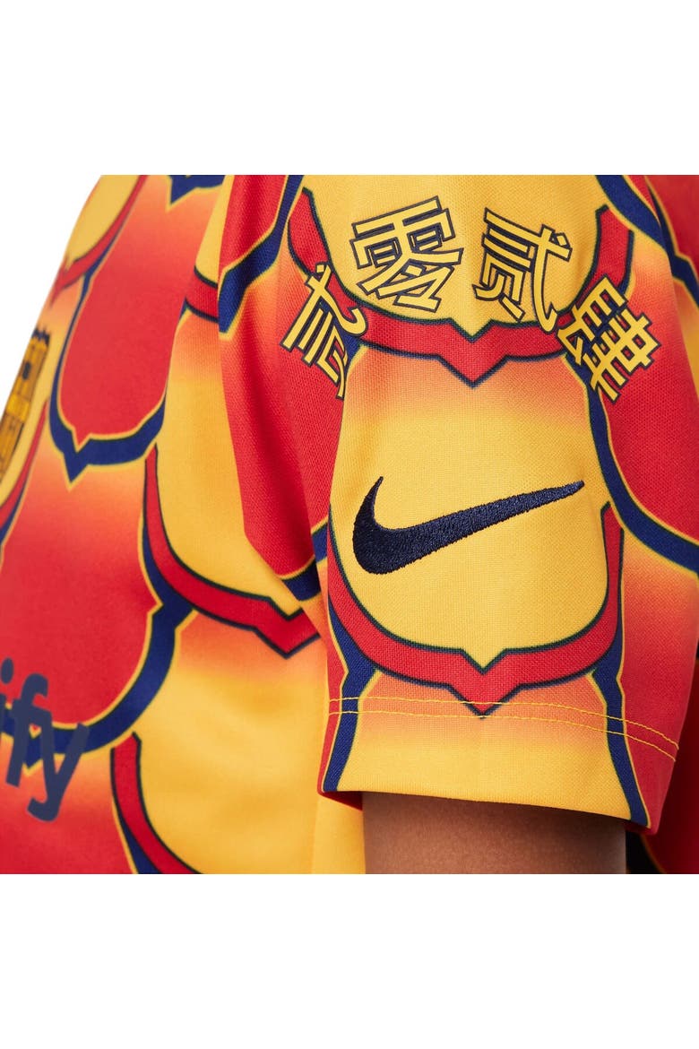 Youth Nike Gold Barcelona 2023/24 Drac Pack Academy Pro Pre-Match Top, Alternate, color, Gold