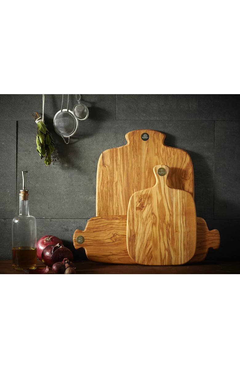 Berard Racine Olivewood 11.4-Inch Cutting Board with Handle, Alternate, color, Brown