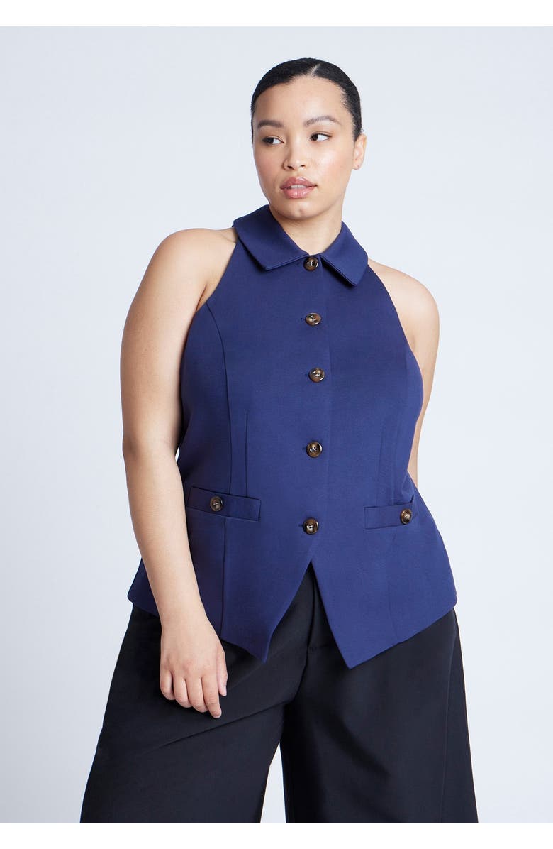 ELOQUII Halter Vest Top, Main, color, 