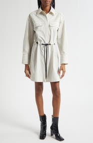 3.1 Phillip Lim Striped Tie Waist Shirt Dress