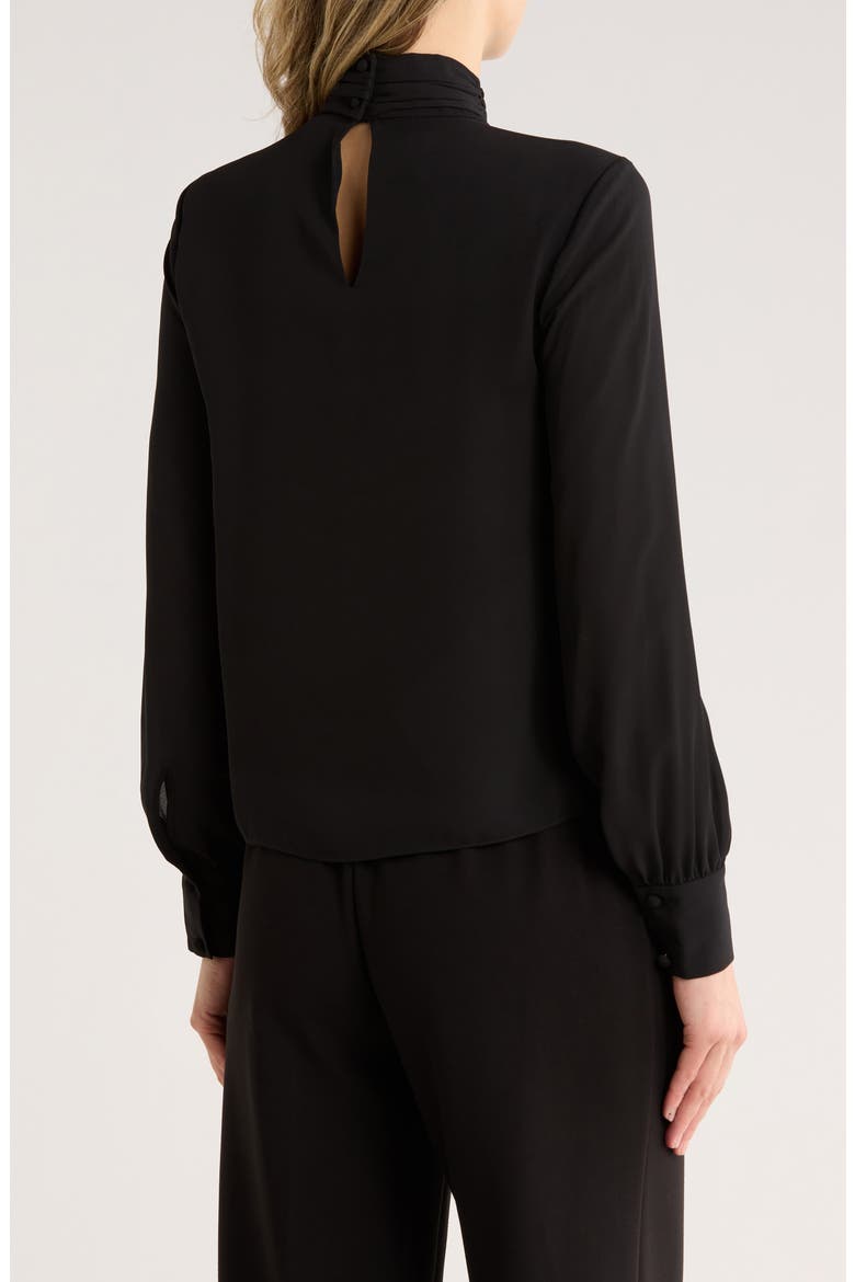 Valentine Tie Neck Top, Alternate, color, BLACK