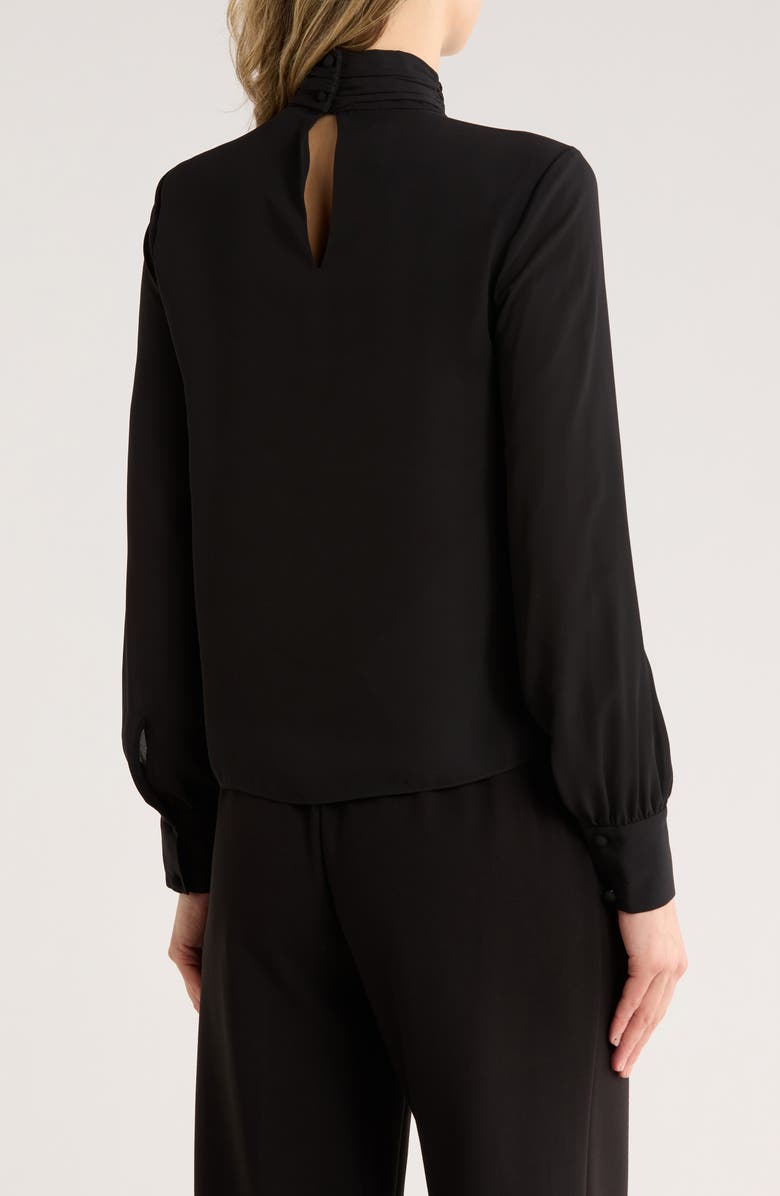 Derek Lam 10 Crosby Valentine Tie Neck Top, Alternate, color, Black