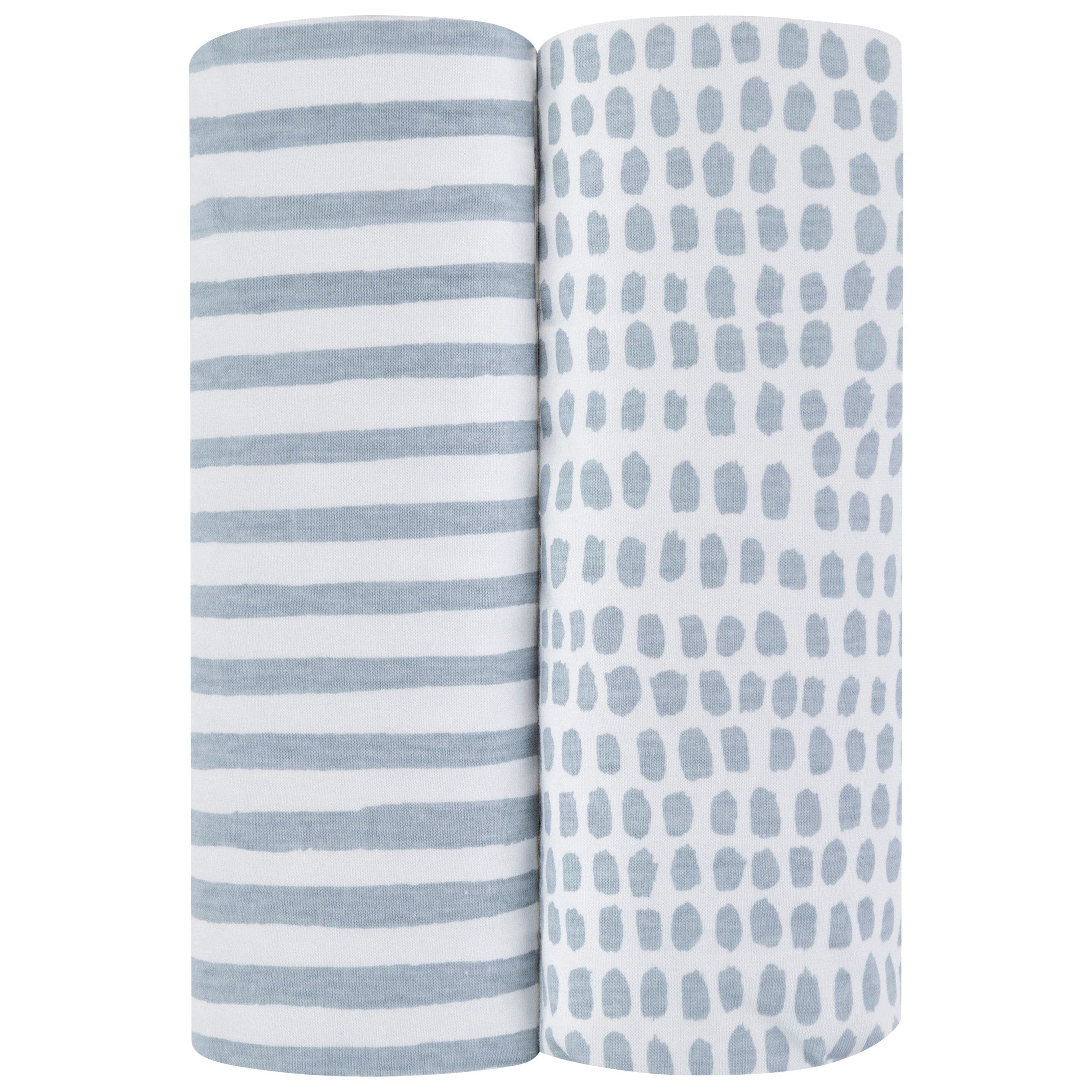 Misty Blue Stripes & Splash