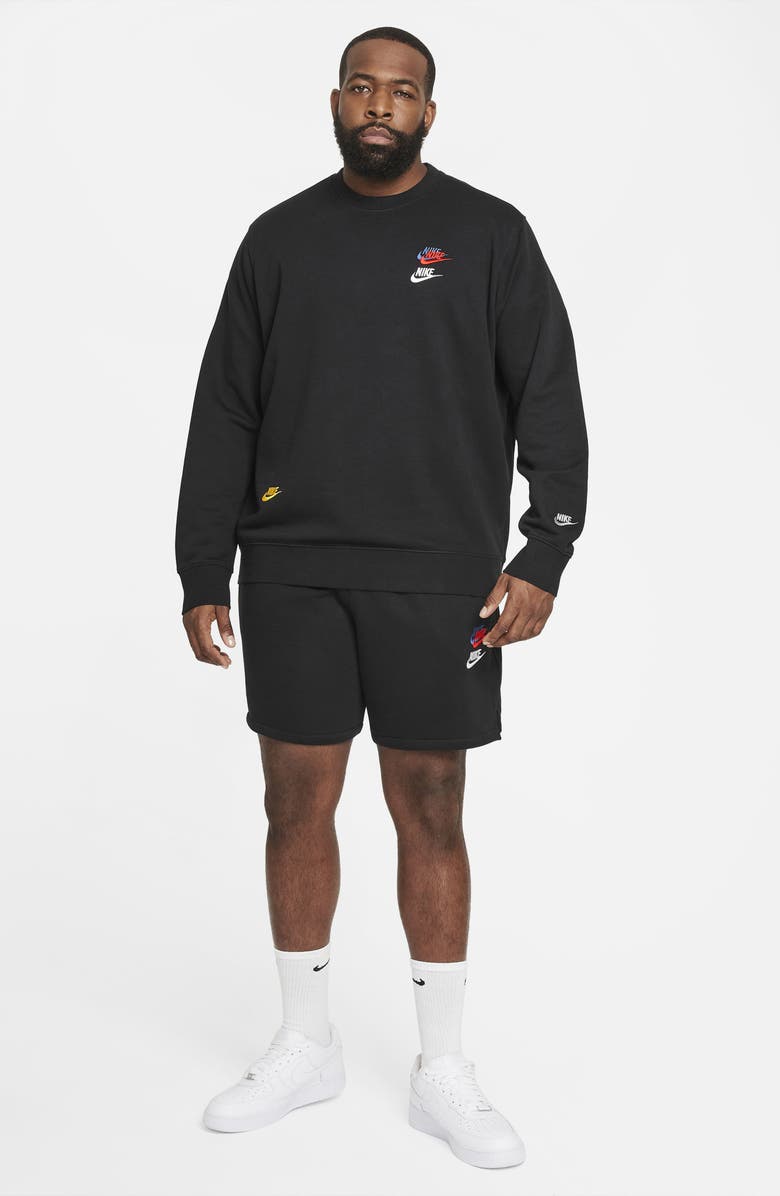 Nike Sportswear Essentials+ Embroidered Swooshes Crewneck Sweatshirt, Alternate, color,