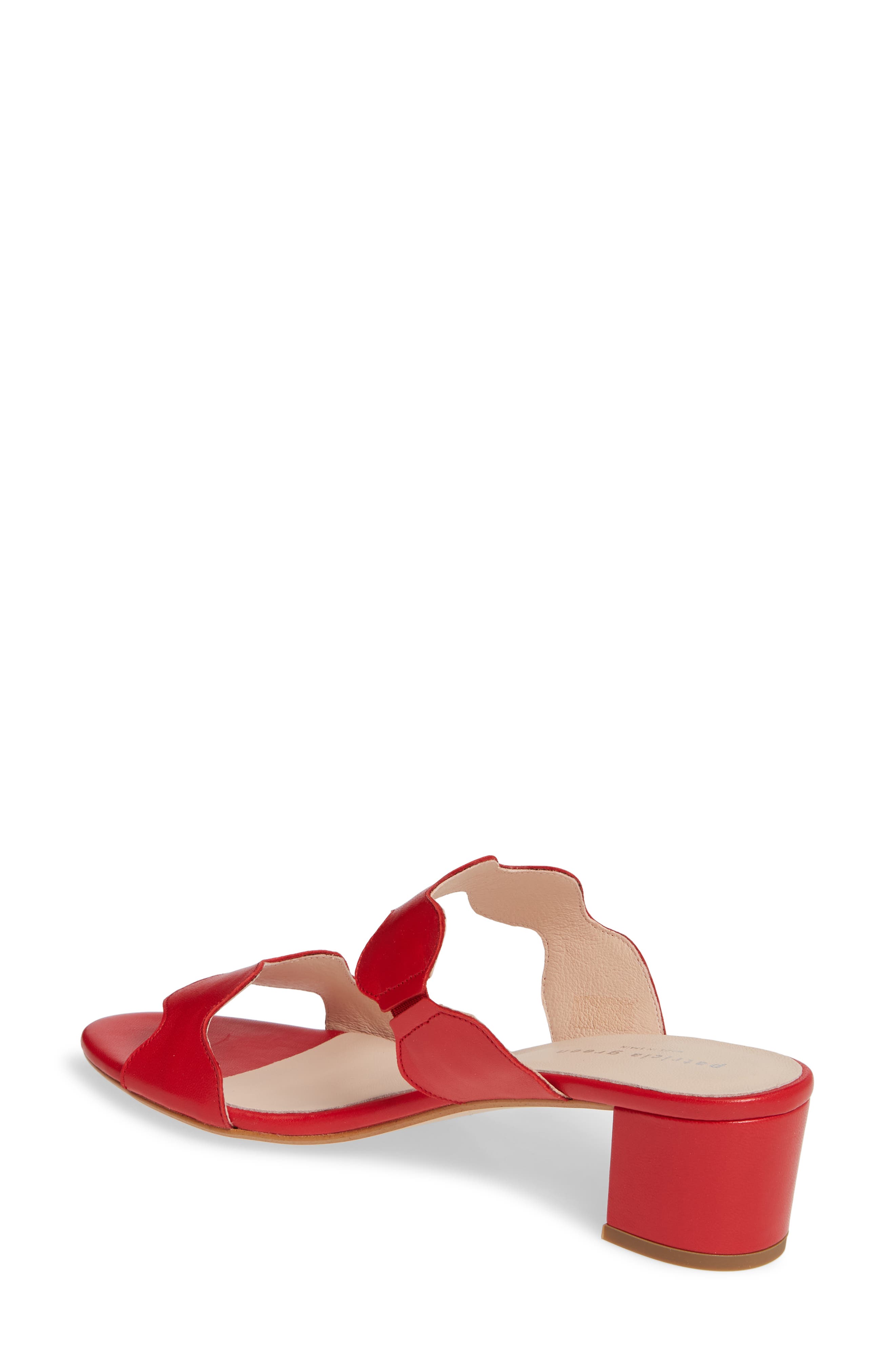 Palm Beach Slide Sandal, Alternate, color, RED/ RED LEATHER