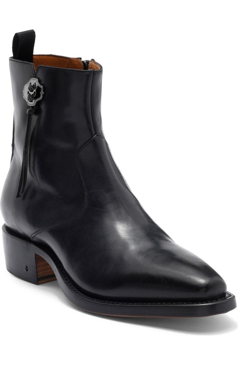 John Varvatos Walker Tassel Zip Boot, Main, color, Black