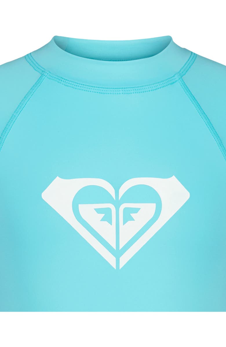 Roxy Kids' Whole Hearted UPF 50+ Rashguard Top, Alternate, color, Blue Radiance